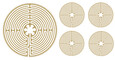 Aufkleber-Set Chartes, gold Aufkleber-Set Chartes, gold