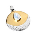 Intuition (Silbermond) - Anhänger - teilvergoldet, mit Mondstein Intuition (Silbermond) - Anhänger - teilvergoldet, mit Mondstein