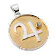 Jupiter - Anhänger - teilvergoldet, mit Lapislazuli Jupiter - Anhänger - teilvergoldet, mit Lapislazuli