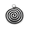 Spirale - Anhänger - teilgeschwärzt, mit Zirkonia