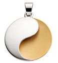 Yin-Yang (groß) - Anhänger - teilvergoldet Yin-Yang (groß) - Anhänger - teilvergoldet